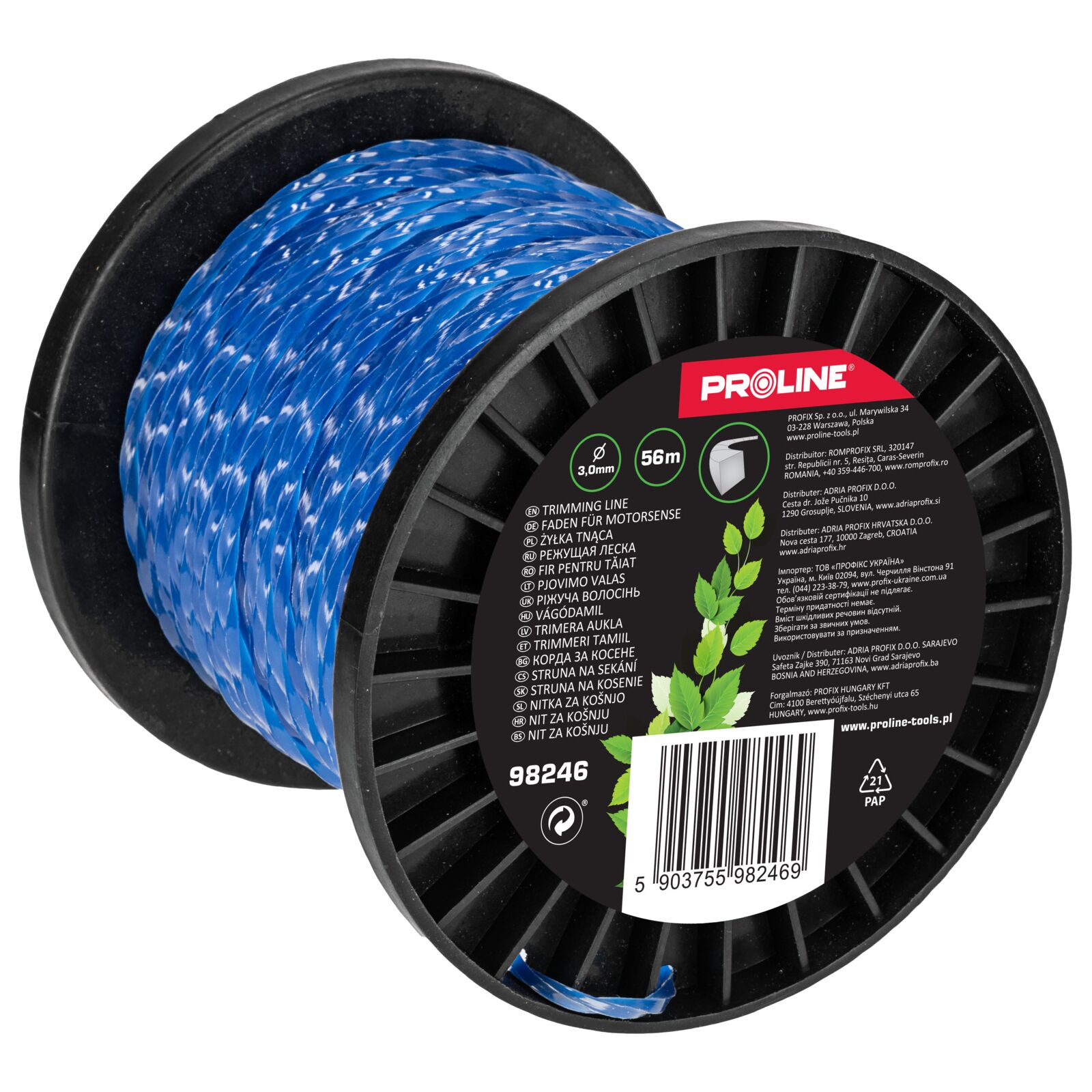 PROLINE TOOLS Trimmerlinje Twist Fyrkantig 3, 0 mm x 90m (Spole), Proline - 3