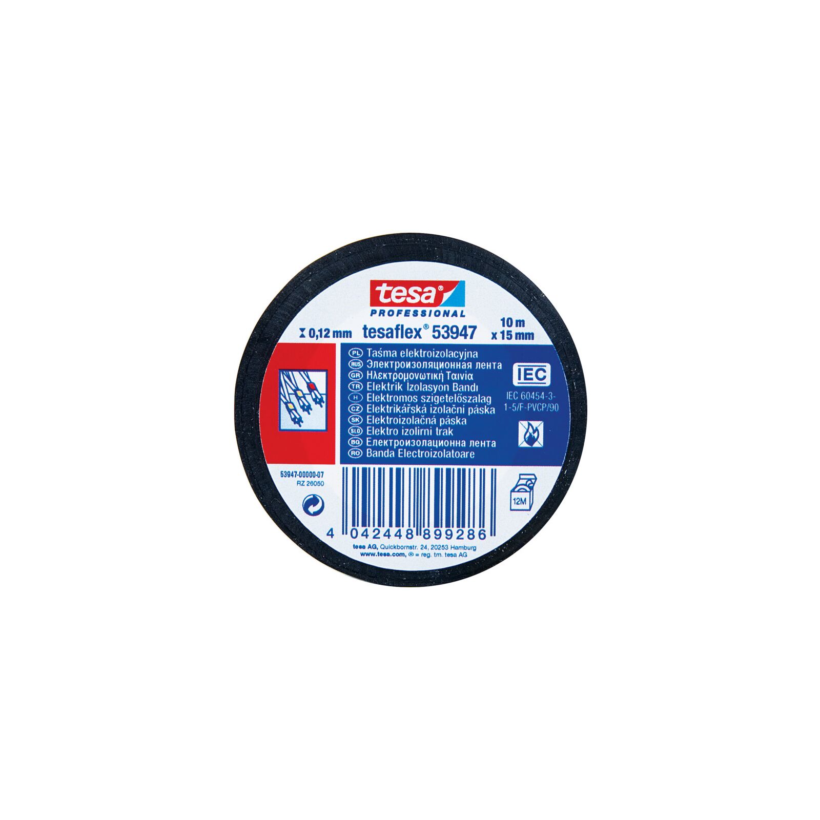 Tesa Isoleringstejp 5000V PCW 20m:19 mm, Testa