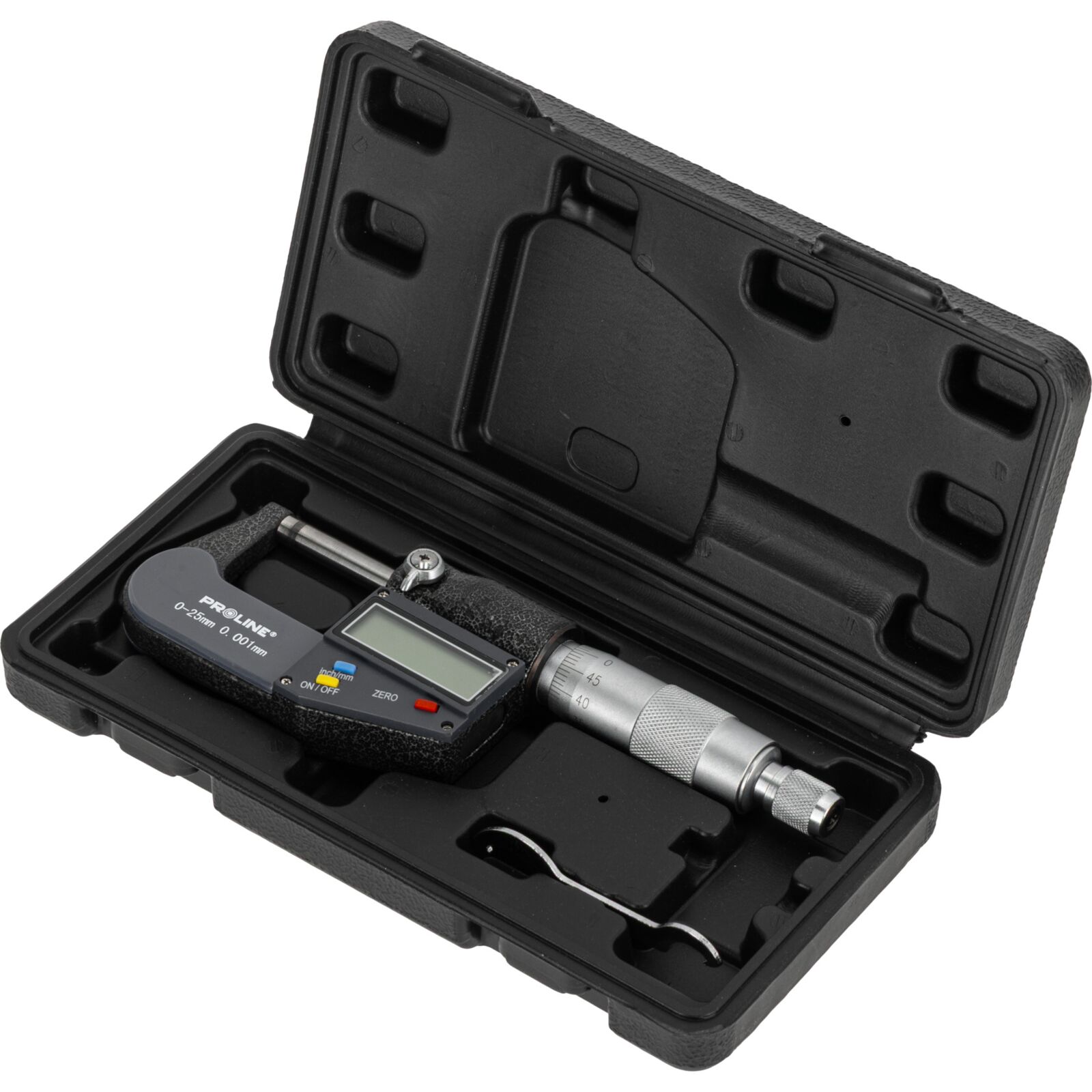 PROLINE TOOLS Mikrometer Elektronisk 0-25 mm, Noggrannhet 0, 001 mm, CE, Proline - 3