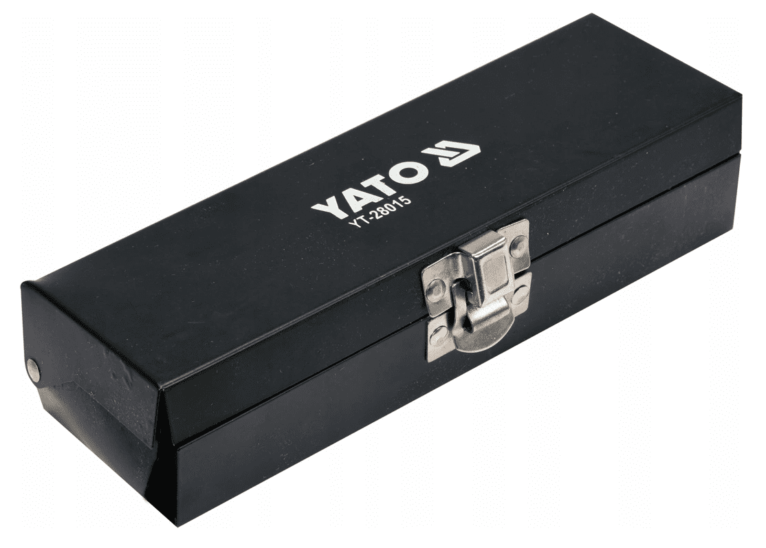 Yato Kraftbits med magnetiskt handtag 160 mm, sats 15 delar i metallbox - 4