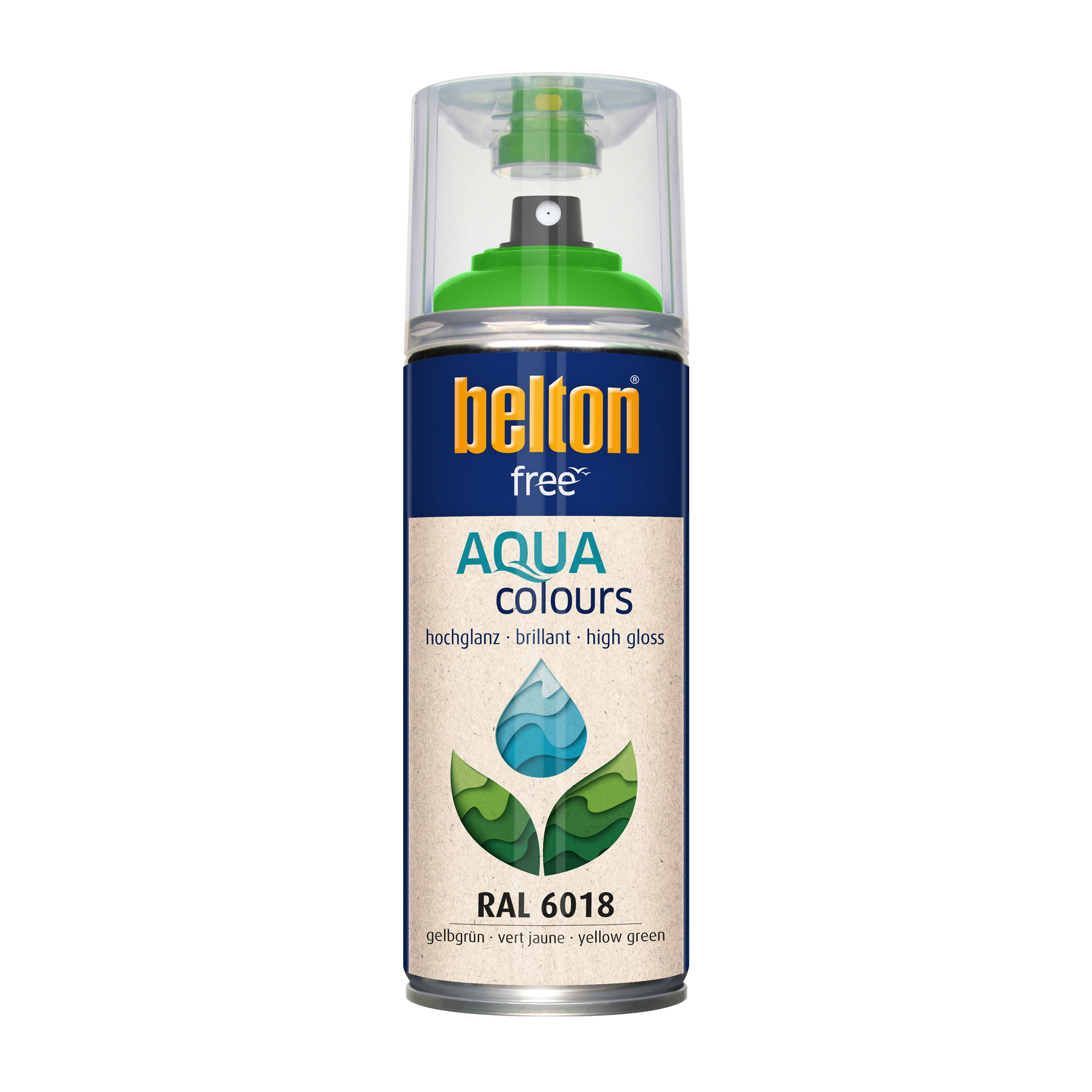 Belton Free Blank Gulgrön RAL 6018 400 ML - 2