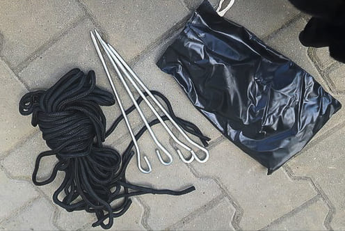 NAMAXA Tältspikar (tältpinnar) och spännlina (tältlina) - tälttillbehör - 2