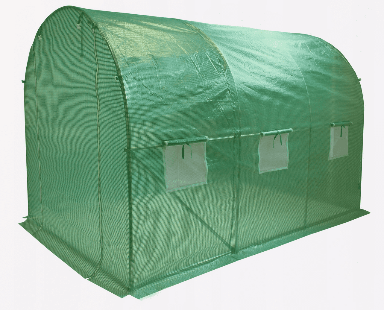 Odlingstält, växthustält höjd 2m, olika storlekar 6kvm-18kvm, med fönster, grön, Eco Garden (Storlek / yta : 3x6m) - 4