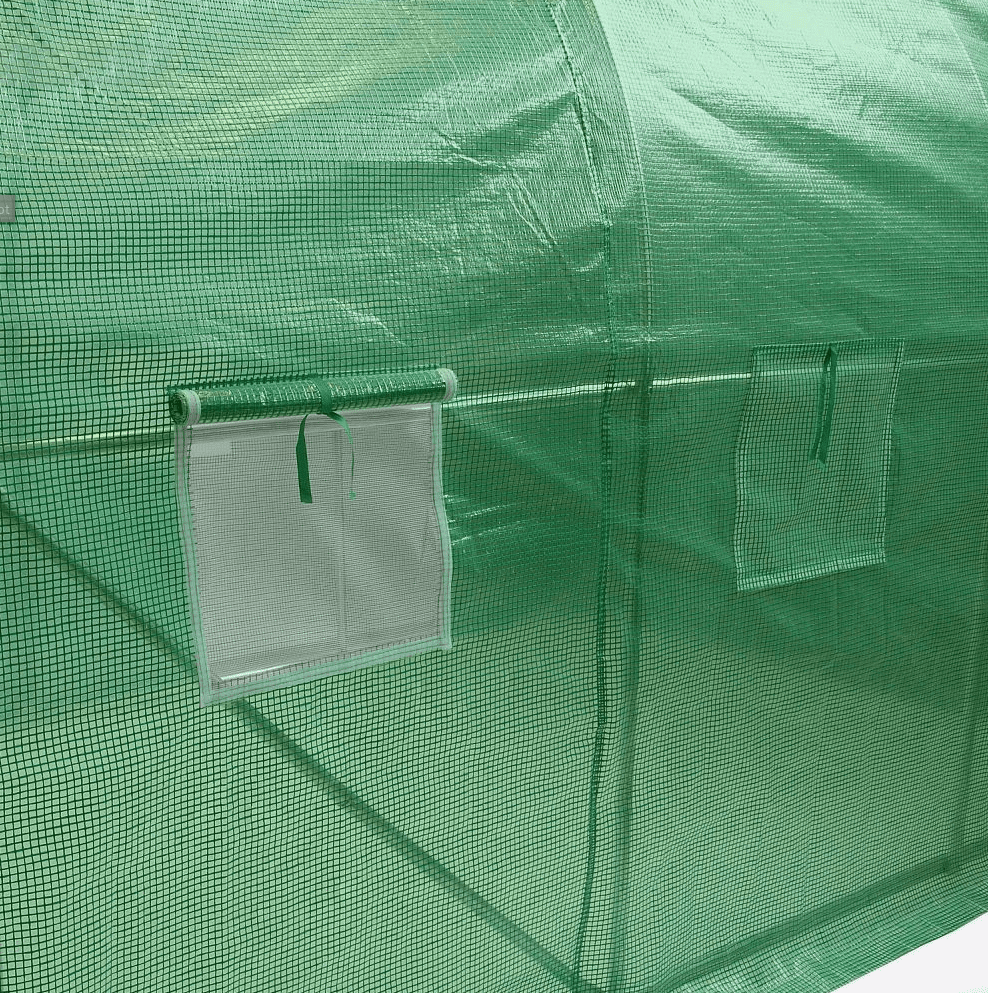 Odlingstält, växthustält höjd 2m, olika storlekar 6kvm-18kvm, med fönster, grön, Eco Garden (Storlek / yta : 3x6m) - 5
