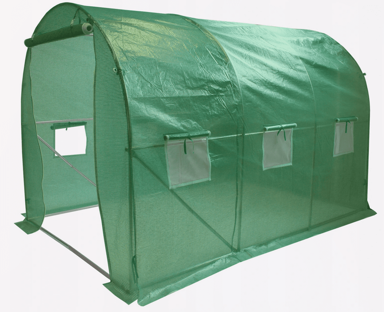 Odlingstält, växthustält höjd 2m, olika storlekar 6kvm-18kvm, med fönster, grön, Eco Garden (Storlek / yta : 3x6m) - 3