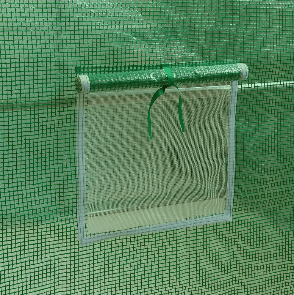 Odlingstält, växthustält höjd 2m, olika storlekar 6kvm-18kvm, med fönster, grön, Eco Garden (Storlek / yta : 3x6m) - 6