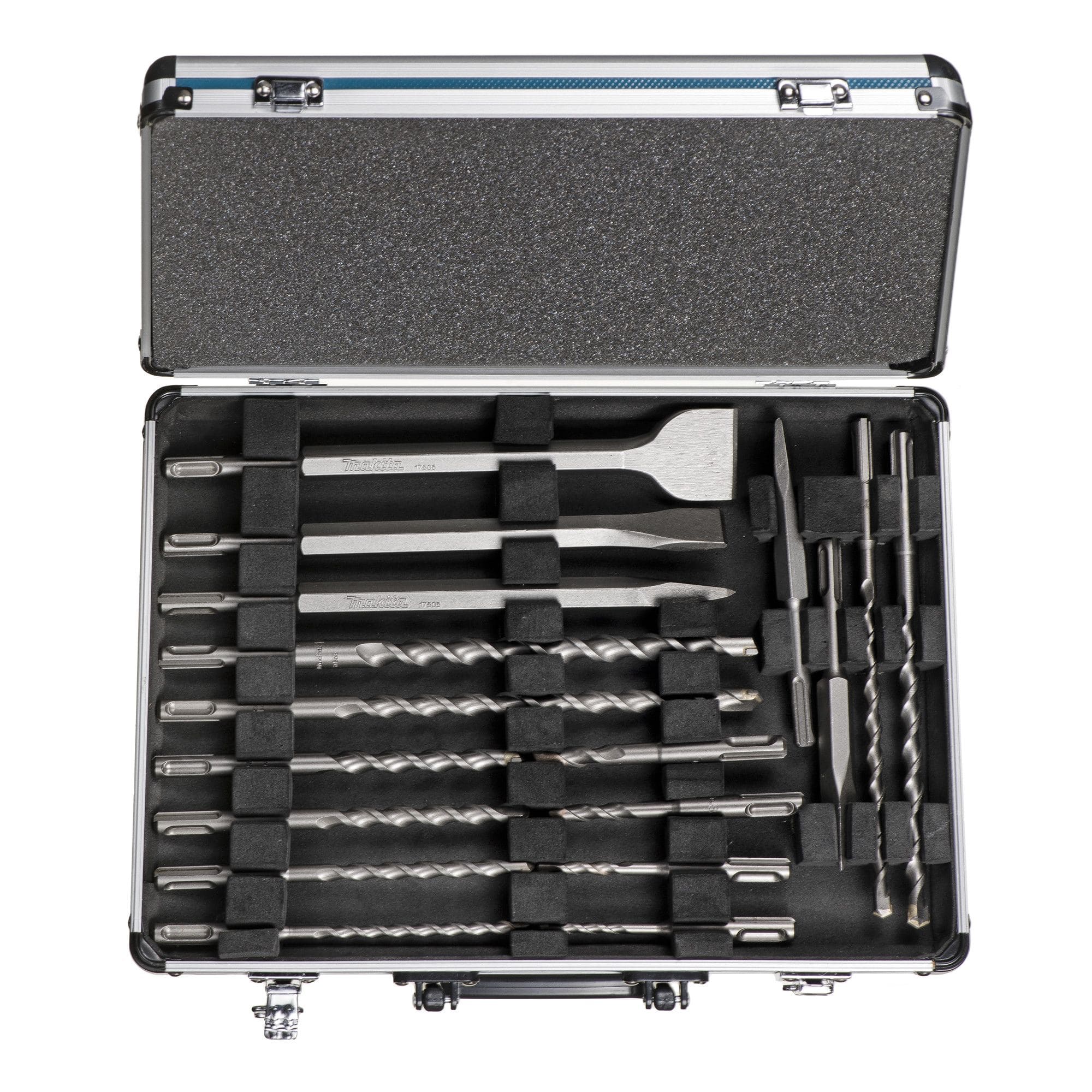 Betongborr + mejsel SDS-Plus , sats 17delar i en väska, MAKITA D-42444