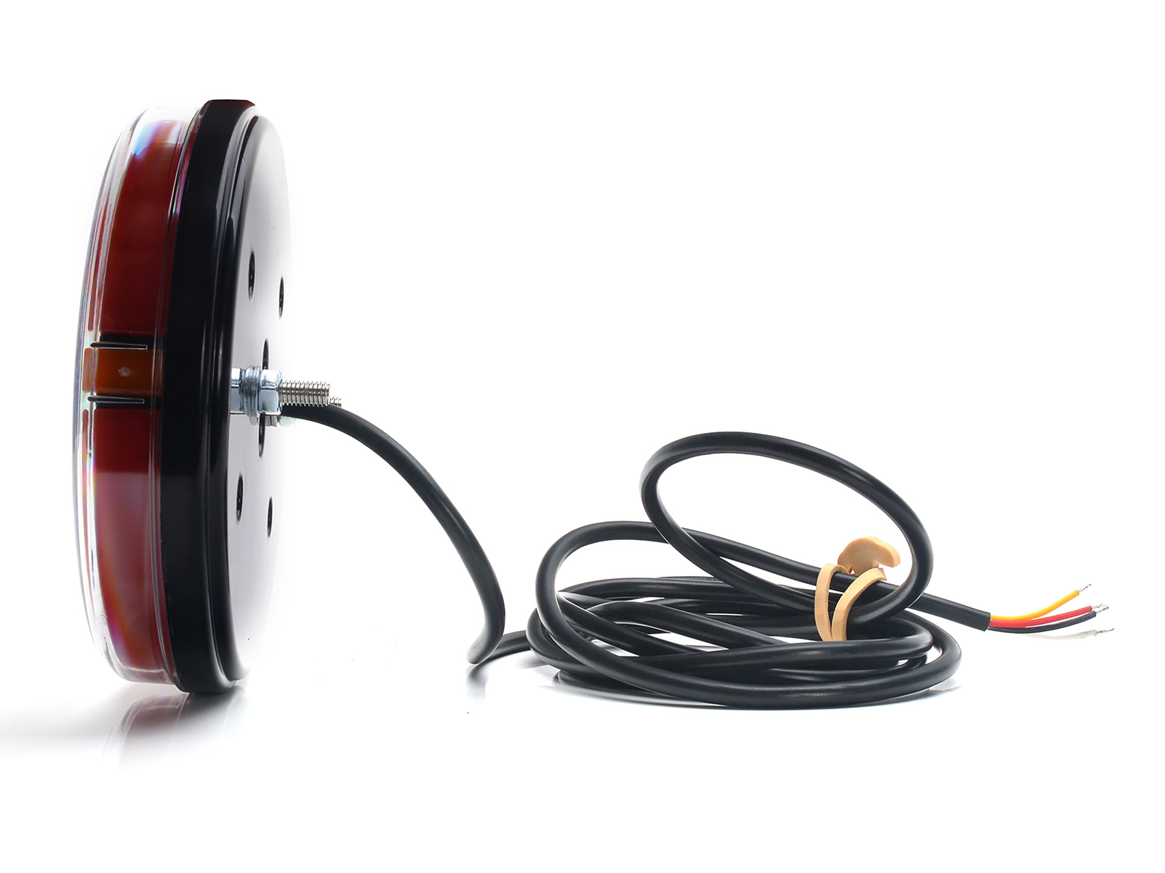 Runt bakljus kabel 3m, med 3 funktioner, klart glas