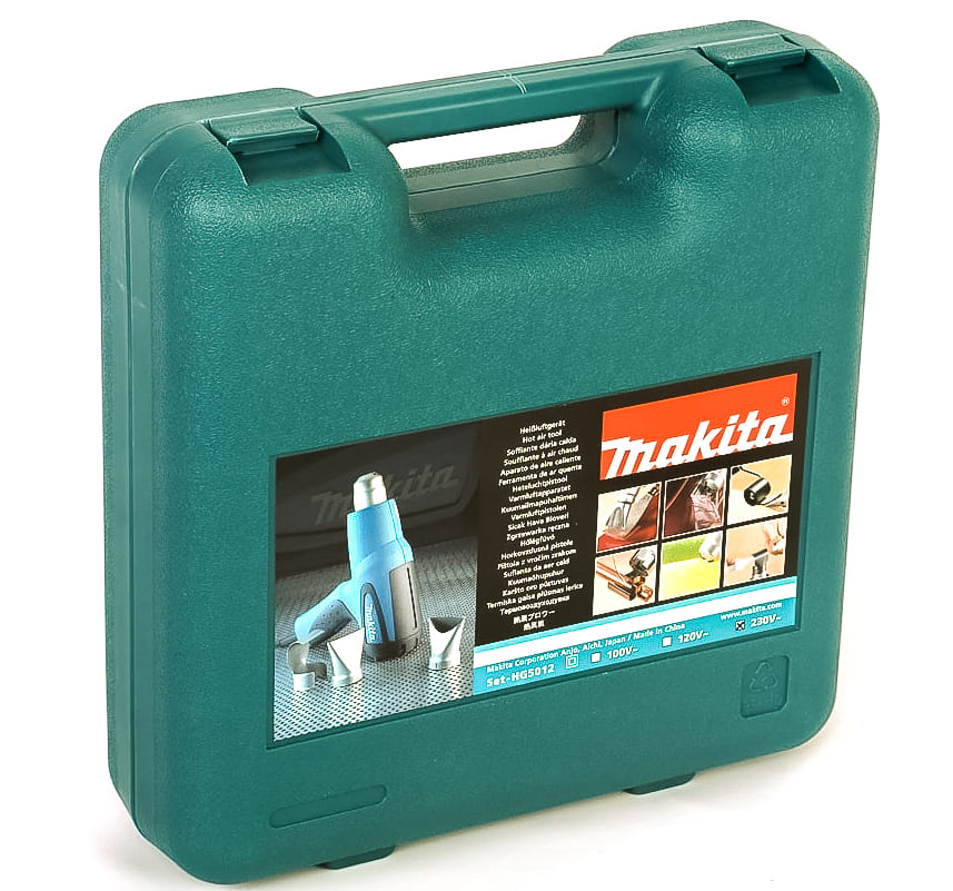 Varmluftspistol 1600W, komplett kit med väska och tillbehör, MAKITA HG5012K - 8