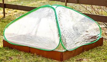 Plastväxthus, 115 x 115 x 60 cm litet odlingstält för utomhusbruk, växthustält med transparent folie