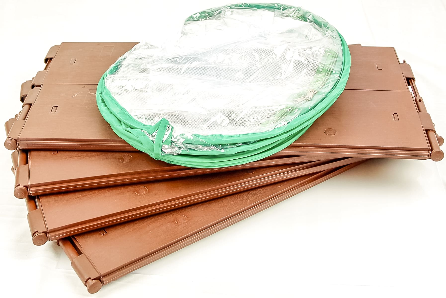Plastväxthus, 115 x 115 x 60 cm litet odlingstält för utomhusbruk, växthustält med transparent folie - 5