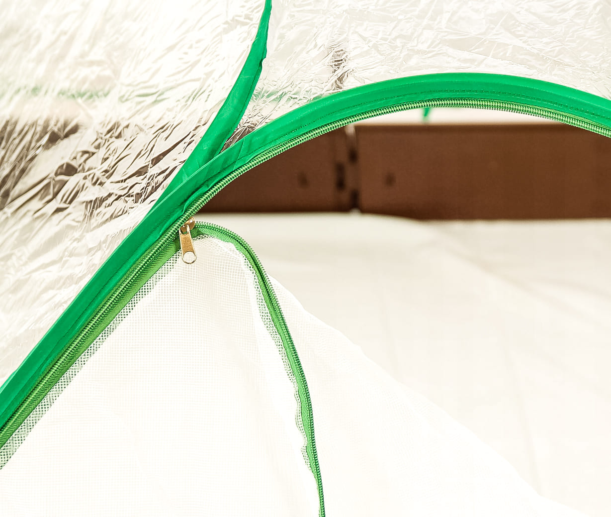 Plastväxthus, 115 x 115 x 60 cm litet odlingstält för utomhusbruk, växthustält med transparent folie - 10