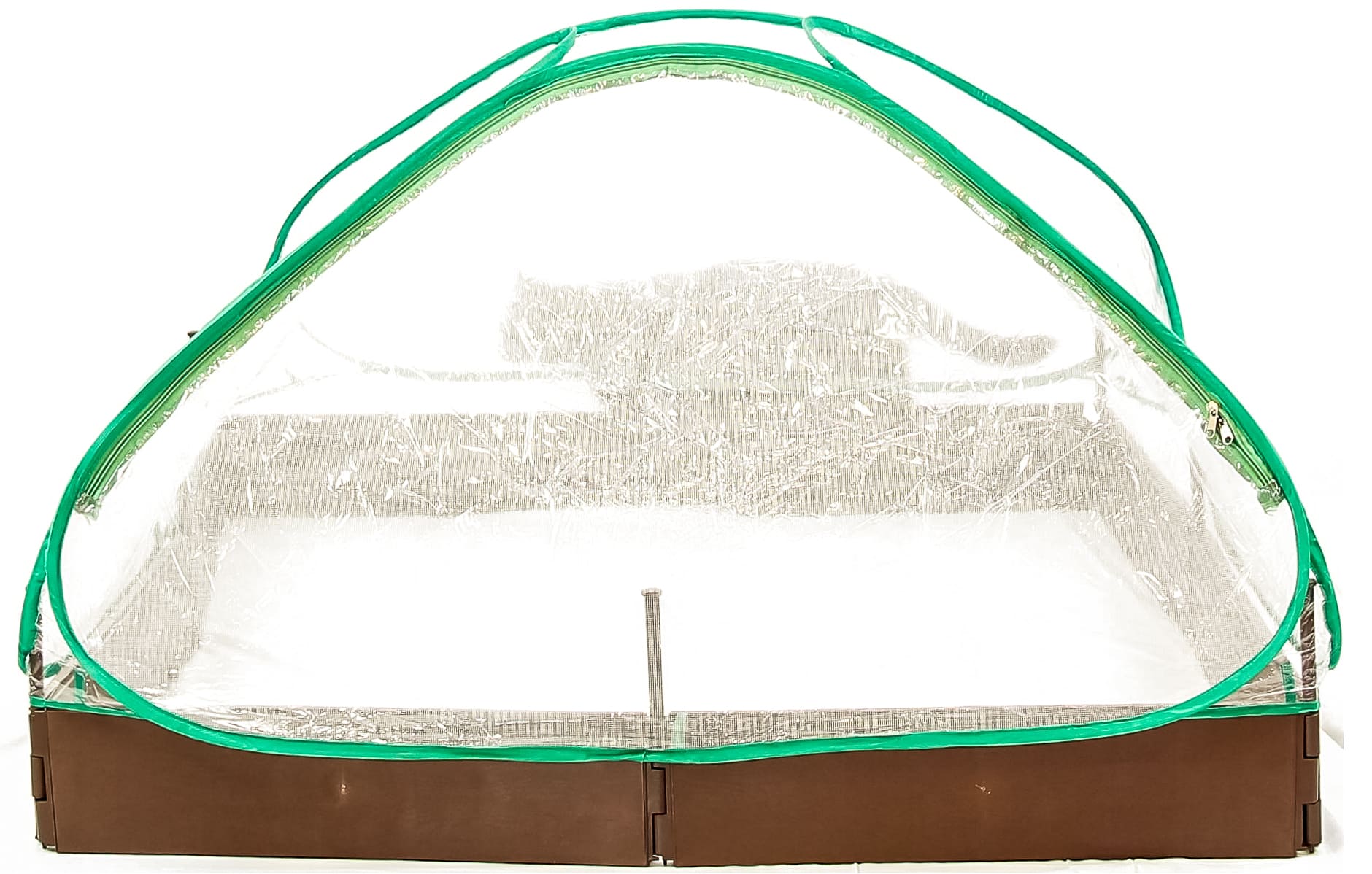 Plastväxthus, 115 x 115 x 60 cm litet odlingstält för utomhusbruk, växthustält med transparent folie