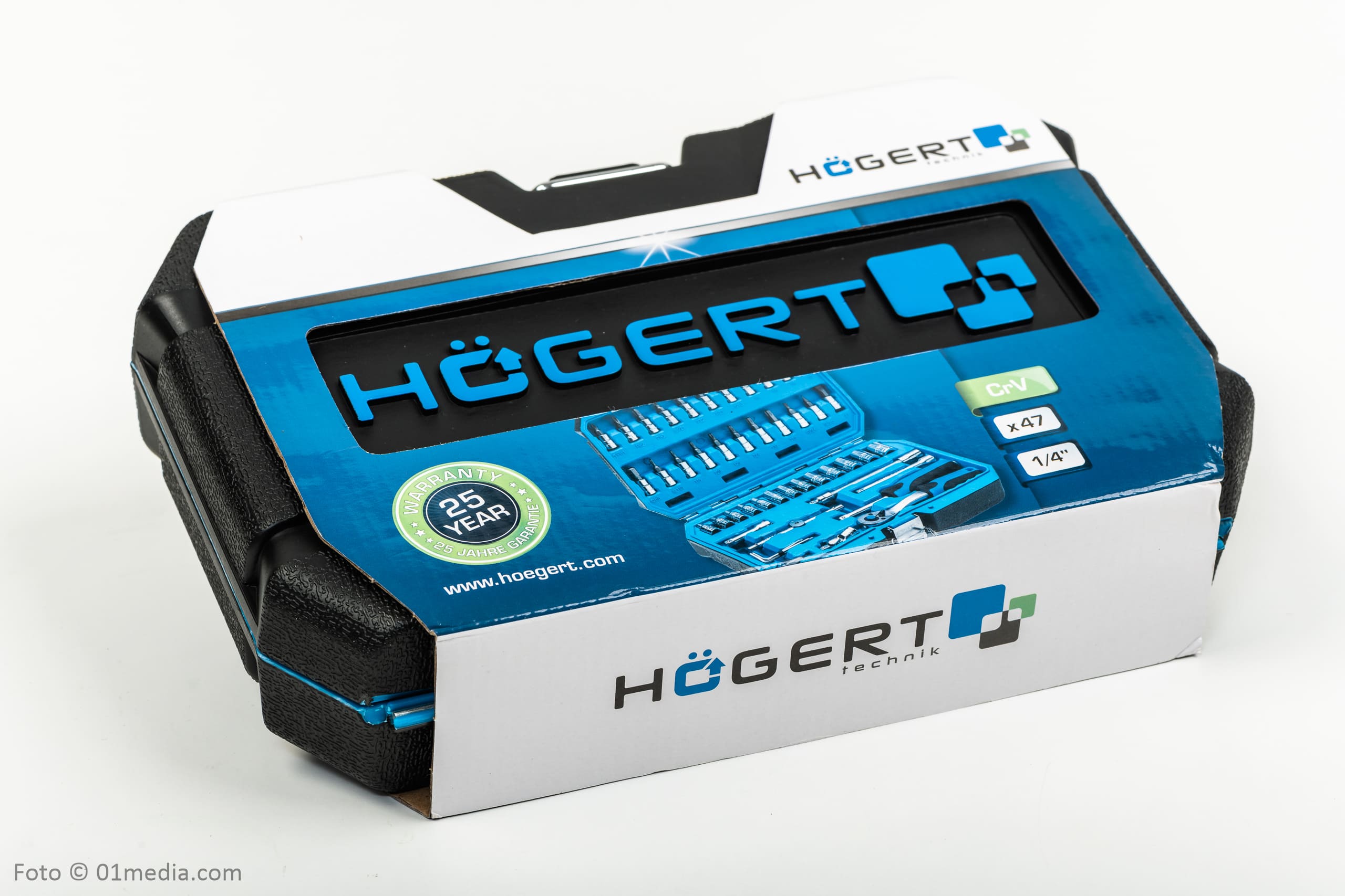 Högert Technik Bits, hylsor och tillbehör 1/4 sats med 46 delar, Högert - 2