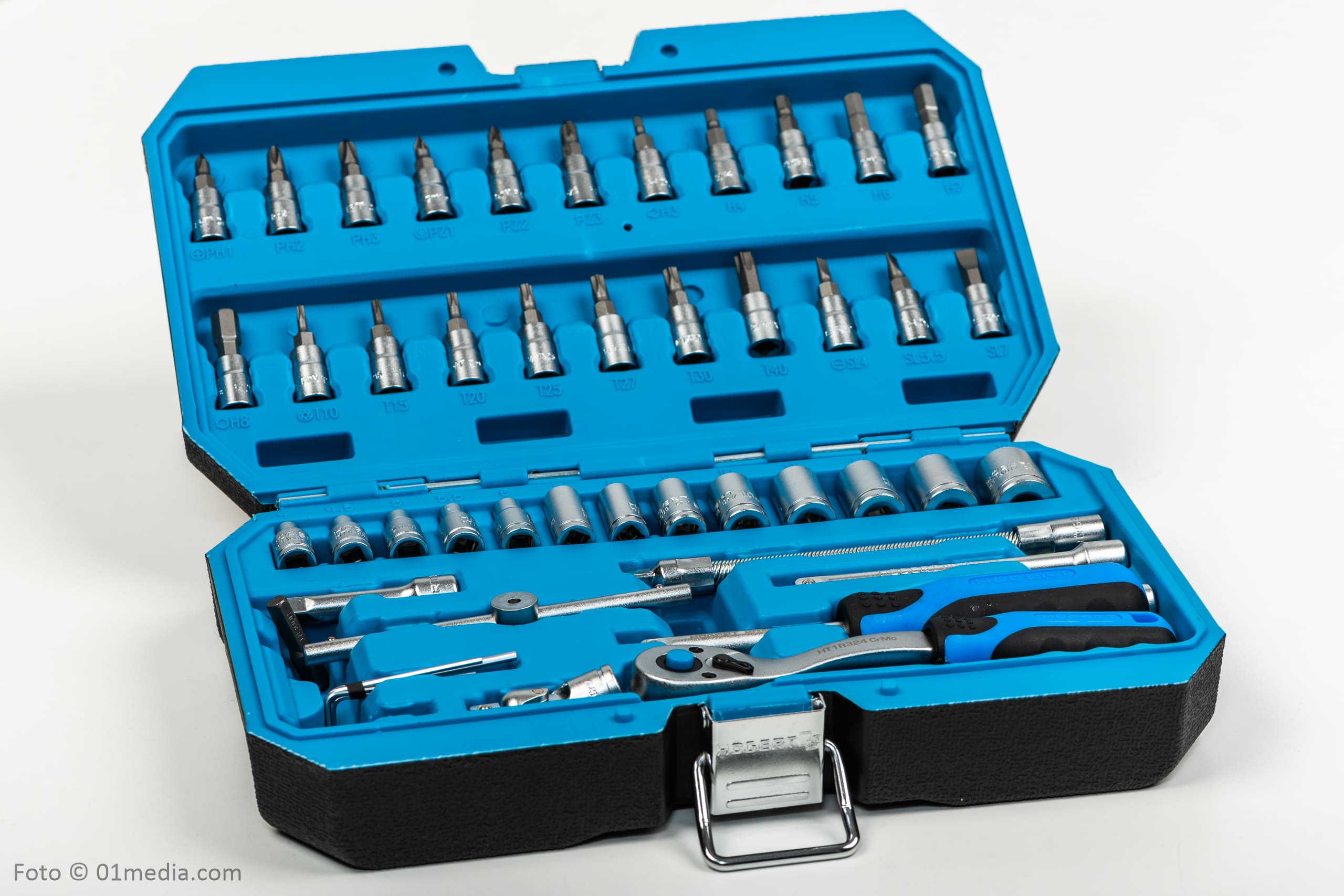 Högert Technik Bits, hylsor och tillbehör 1/4 sats med 46 delar, Högert - 8