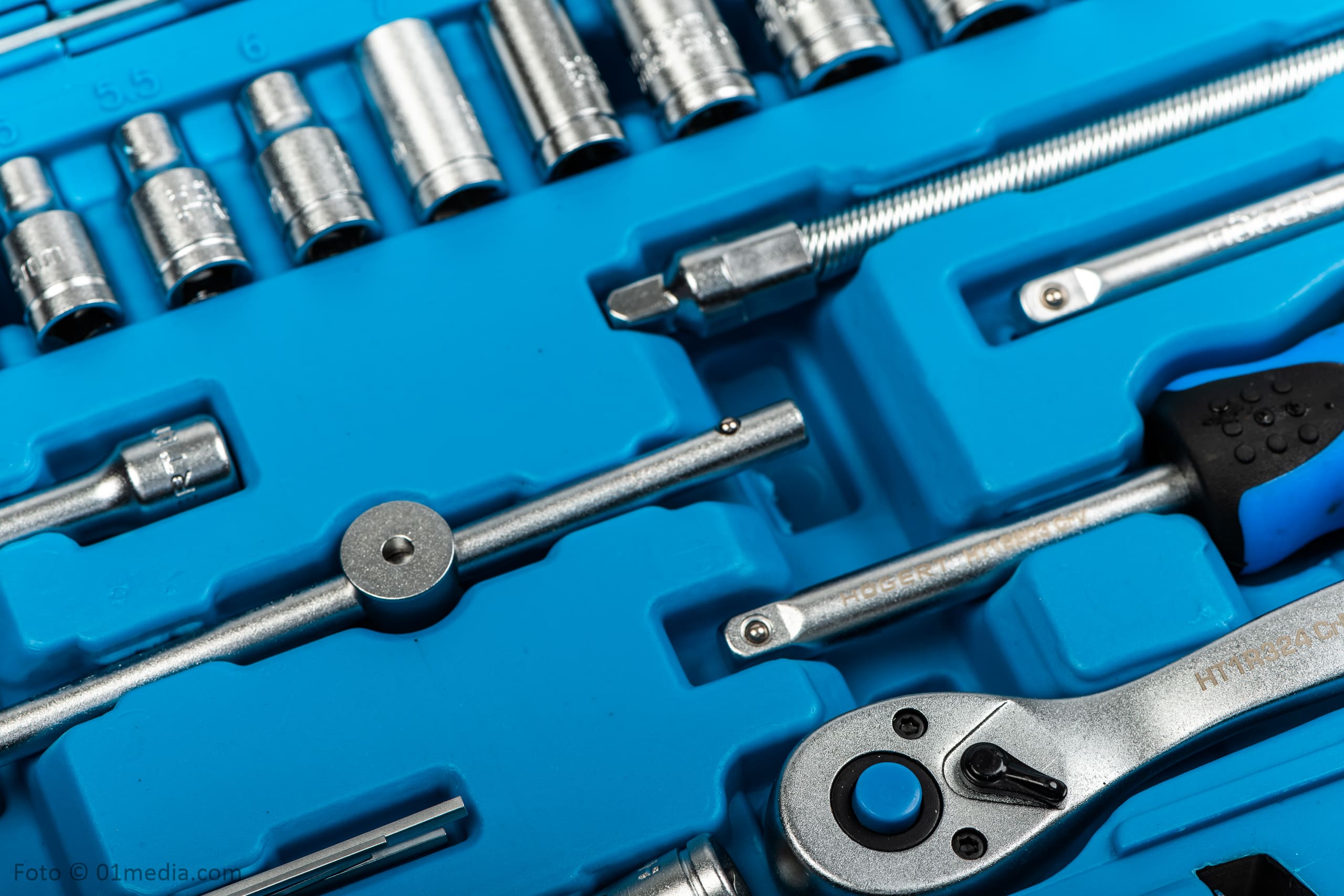 Högert Technik Bits, hylsor och tillbehör 1/4 sats med 46 delar, Högert - 6