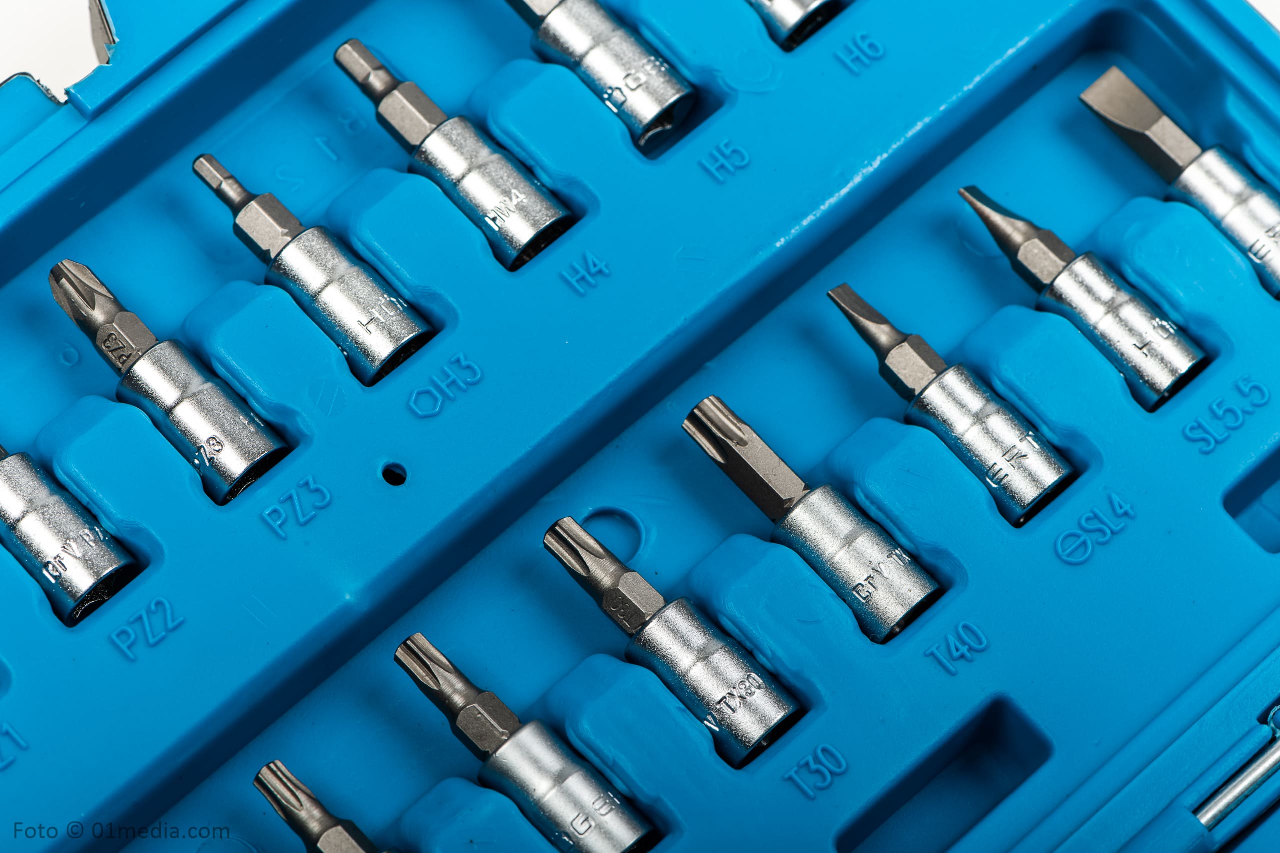 Högert Technik Bits, hylsor och tillbehör 1/4 sats med 46 delar, Högert - 5