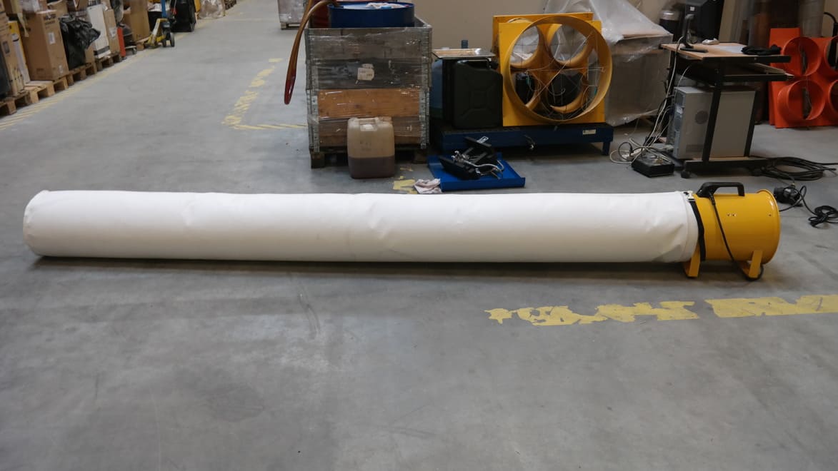 Bärbar Industrifläkt 350W 3900 m³/h, Gul Pulverlackad Stål, Rörmodell IP44, Master - 4