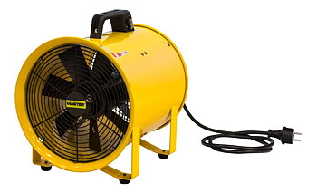 Bärbar Industrifläkt 350W 3900 m³/h, Gul Pulverlackad Stål, Rörmodell IP44, Master
