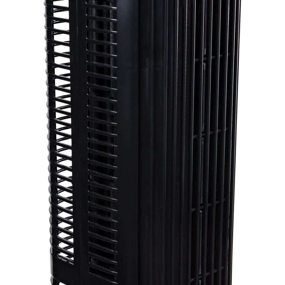 Tornfläkt, pelarfläkt 121 cm, tyst exklusiv stående fläkt, golvfläkt med fjärrkontroll, 90W, svart, Powermat Black Tower - 9