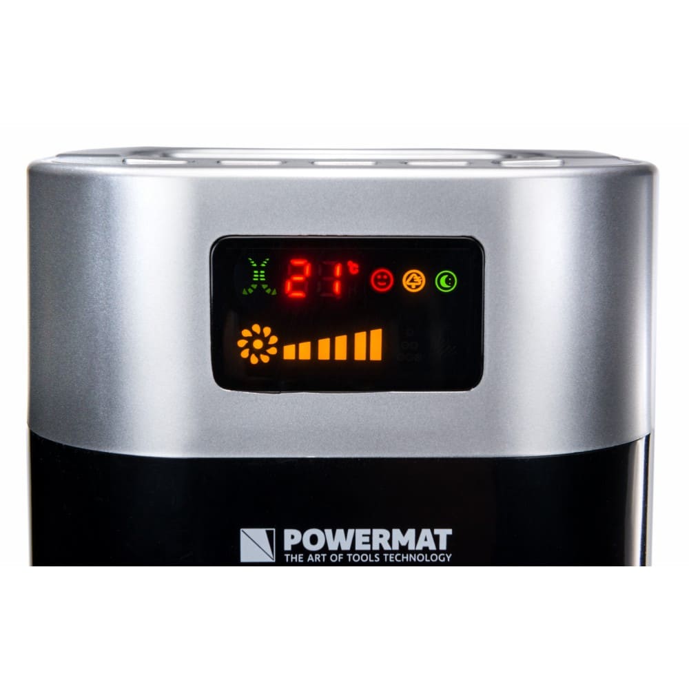 Tornfläkt, pelarfläkt 121 cm, tyst exklusiv stående fläkt, golvfläkt med fjärrkontroll, 90W, svart, Powermat Black Tower - 7