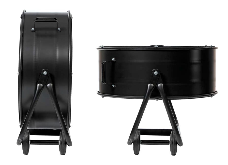 Kraftfull industrifläkt 60 cm (24) 330W, trumfläkt golvmodell med hjul, svart pulverlackad, 7128 m³/h, Perel - 5