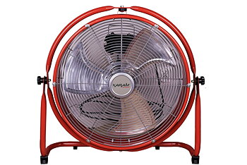 Kraftfull industrifläkt 140W, trumfläkt golvmodell, orange pulverlackad, 53 cm (20) 7200m3/h, Xaram