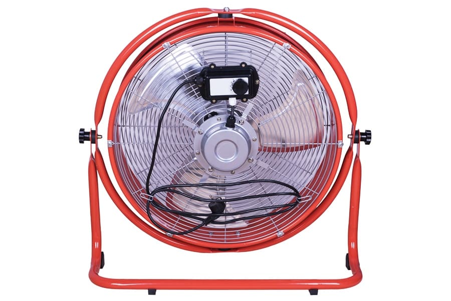 Kraftfull industrifläkt 140W, trumfläkt golvmodell, orange pulverlackad, 53 cm (20) 7200m3/h, Xaram - 4