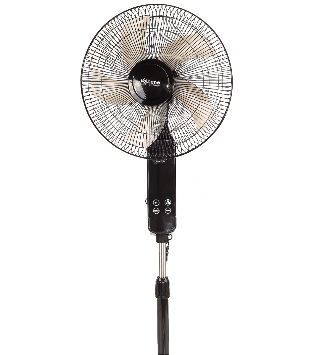 Övriga 3 Golvfläkt med fjärr, tyst och stabil, 3 hastigheter, teleskopfot, 39 cm 50W 125 cm hög Volteno - 5