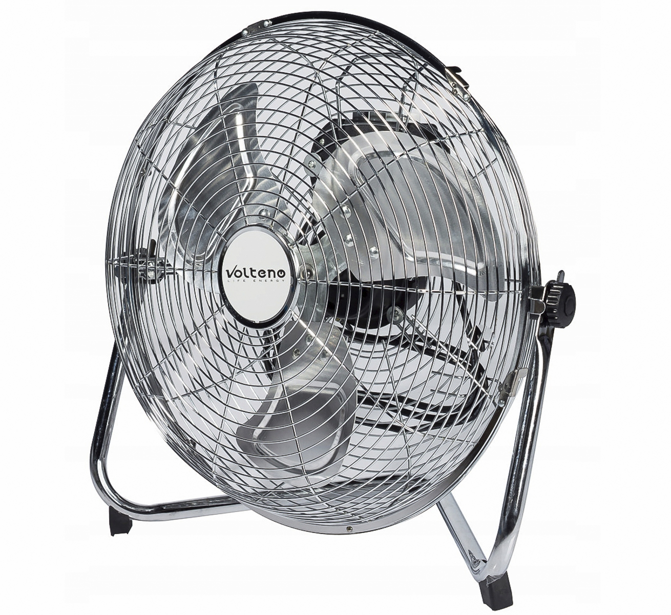 Stor kraftfull fläkt 135W, Golvfläkt, ganska tyst, kromad 50 cm (20) Gecko - 3