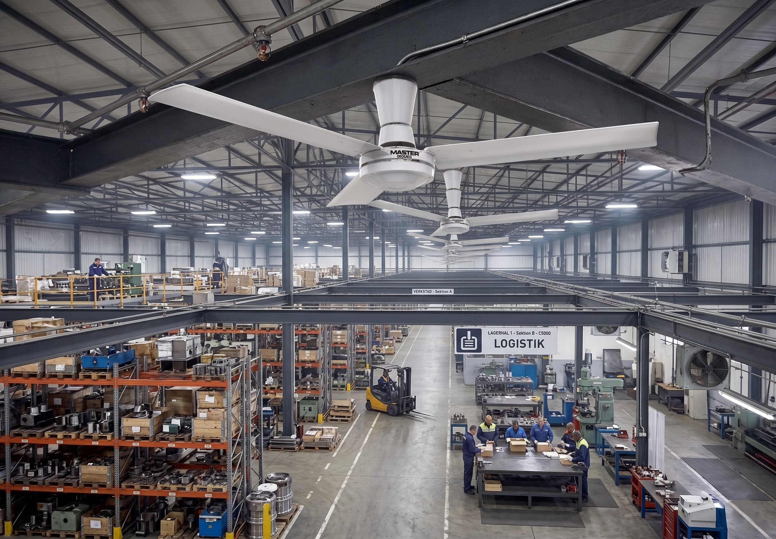 Takfläkt Industri Destratifikator 150 cm 66200 m³/h 470 m², Master - 8