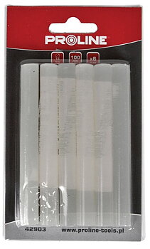 PROLINE TOOLS Limstavar för limpistol 11 mm, Klara, 6st x 100 mm, Proline