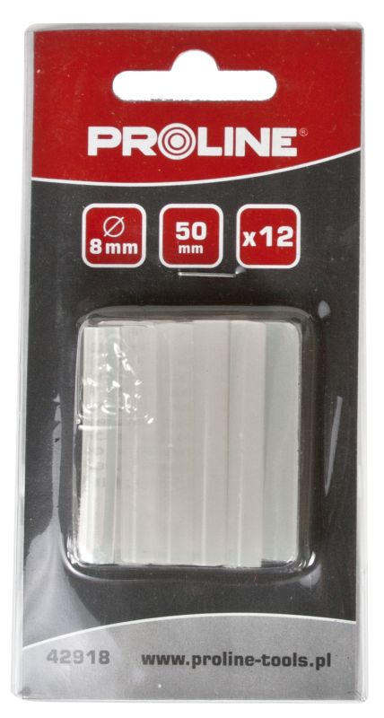 PROLINE TOOLS Limstavar för limpistol 8 mm, Klara, 12st x 100 mm, Proline