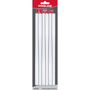 PROLINE TOOLS Limstavar för limpistol 11 mm, Klara, 12st x 250 mm, Proline