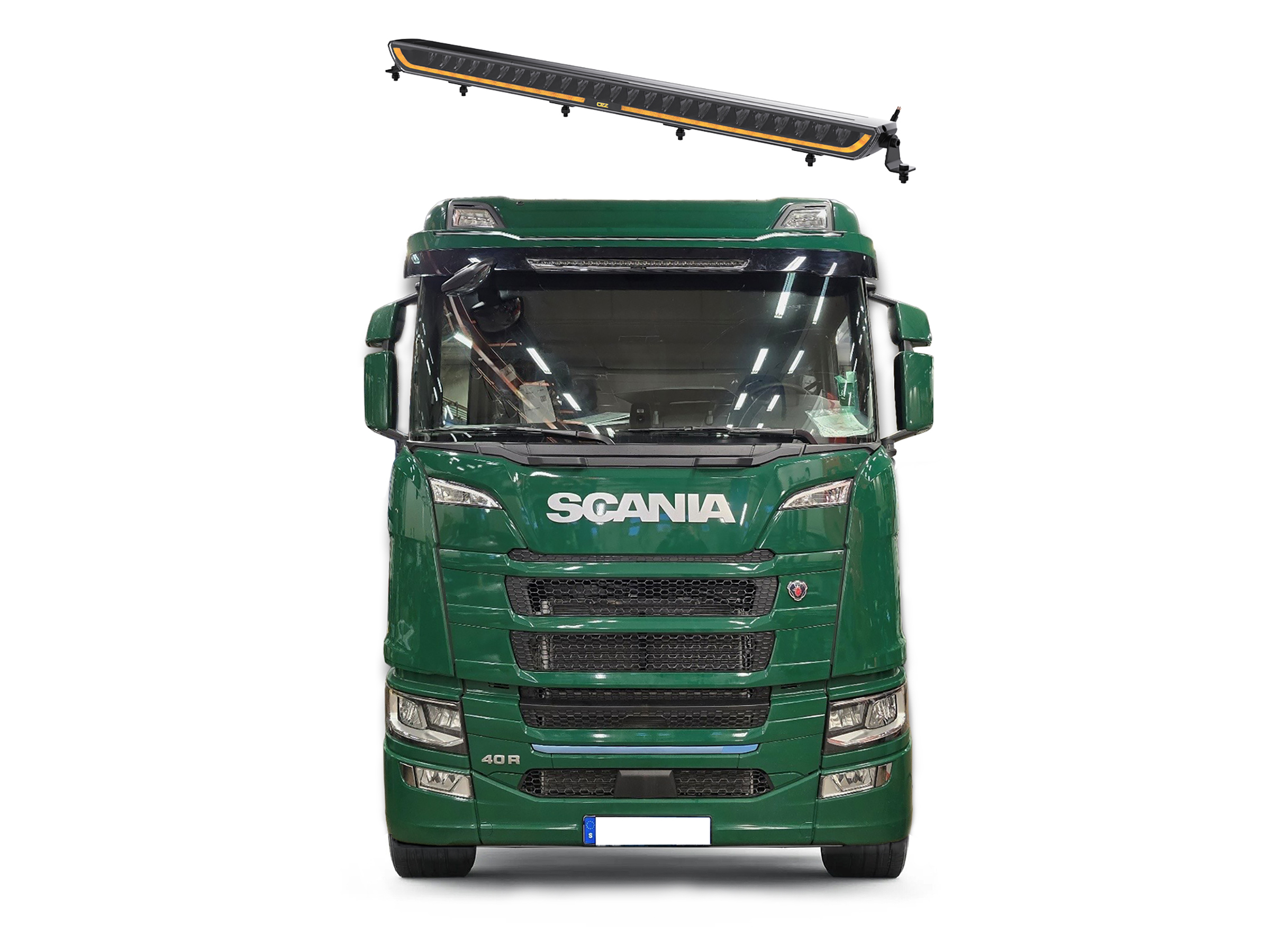 PT-OZZ XB1 P40" sats för Scania NG Infälld solskydd