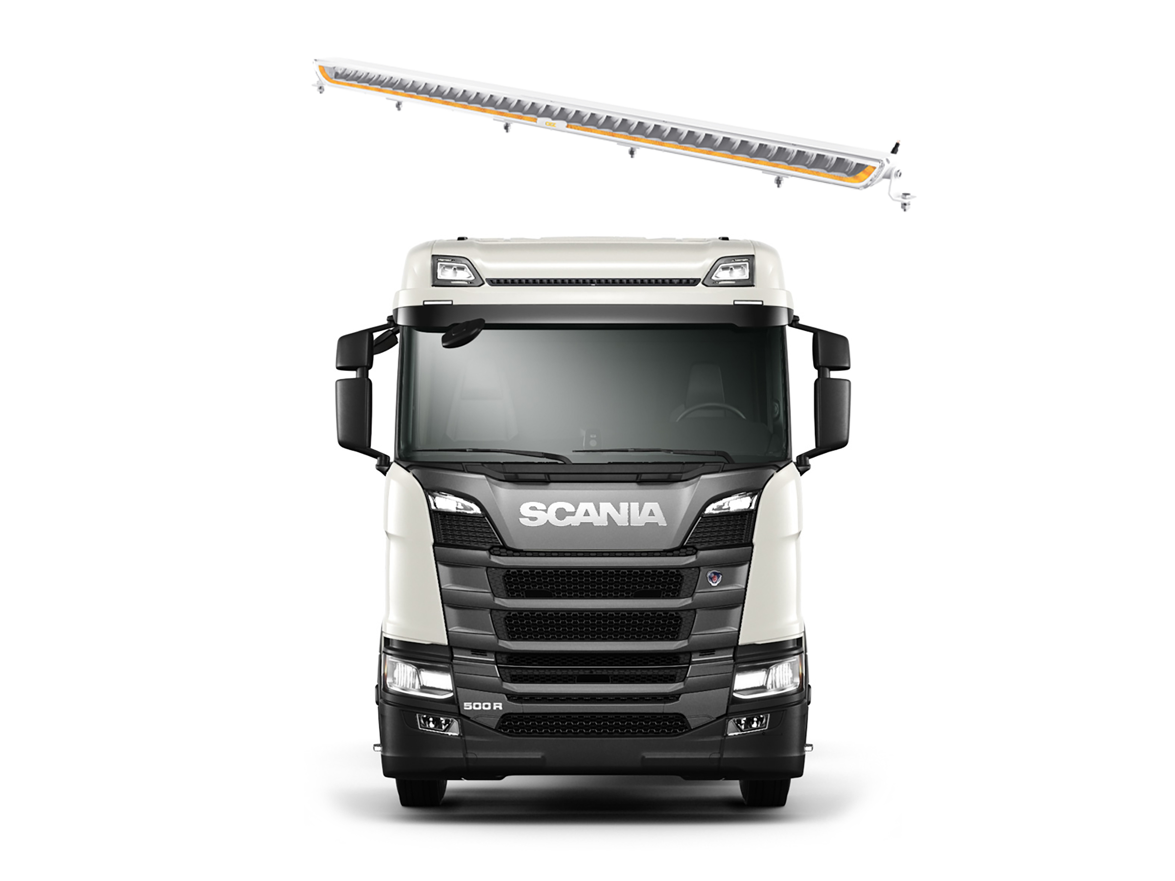 PT-OZZ XB1 P52" för Scania NG ovanför solskyddet