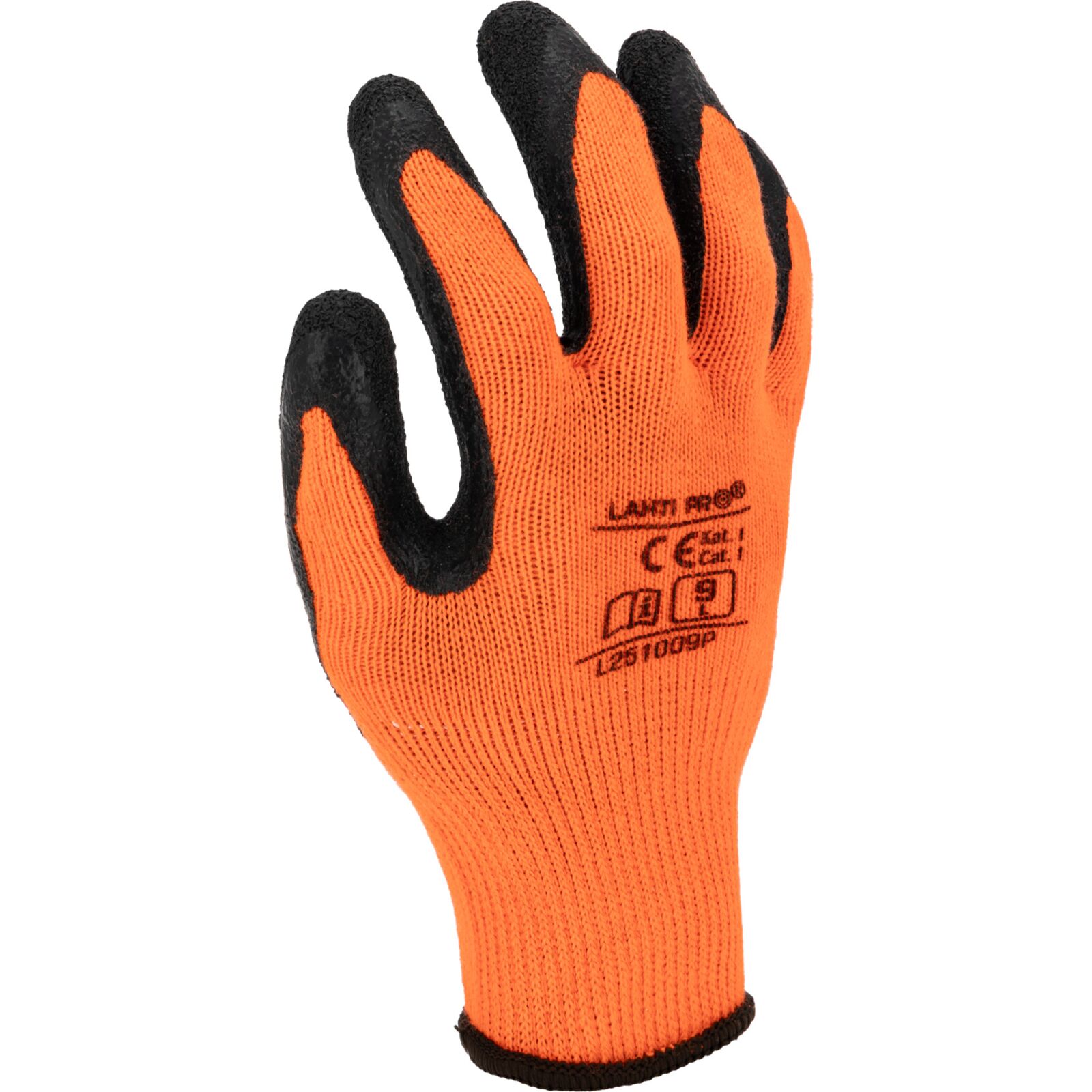 LahtiPro Handskar, vinterhandskar, latexbelagda vadderade skyddshandskar, svart-orange, CE, LAHTI (Handskestorlek : 9 [L] Handlängd 19,2cm Omkrets 22,9cm) - 5