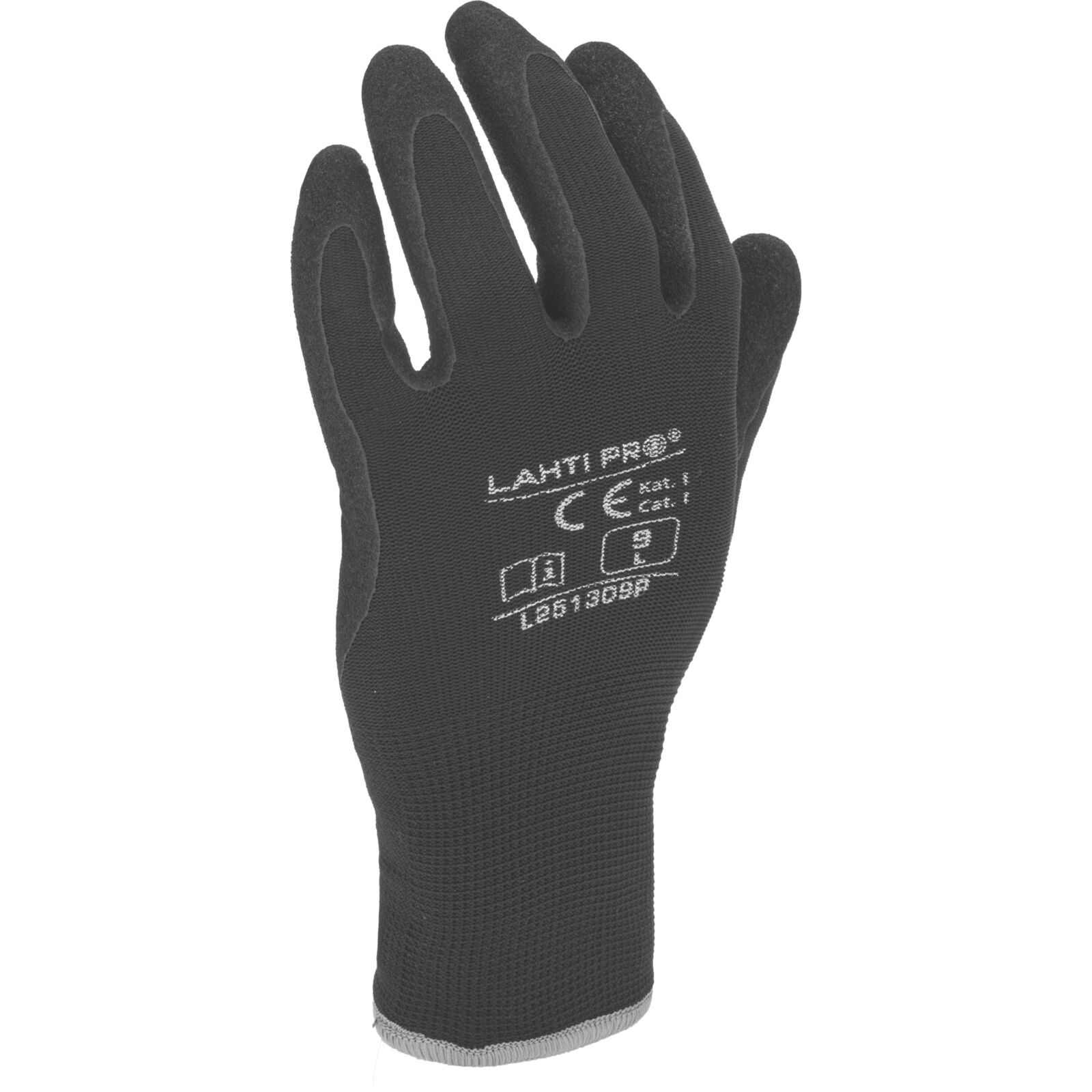 LahtiPro Handskar, vadderade skyddshandskar, nitril, svarta, CE, LAHTI (Handskestorlek : 9 [L] Handlängd 19,2cm Omkrets 22,9cm) - 5