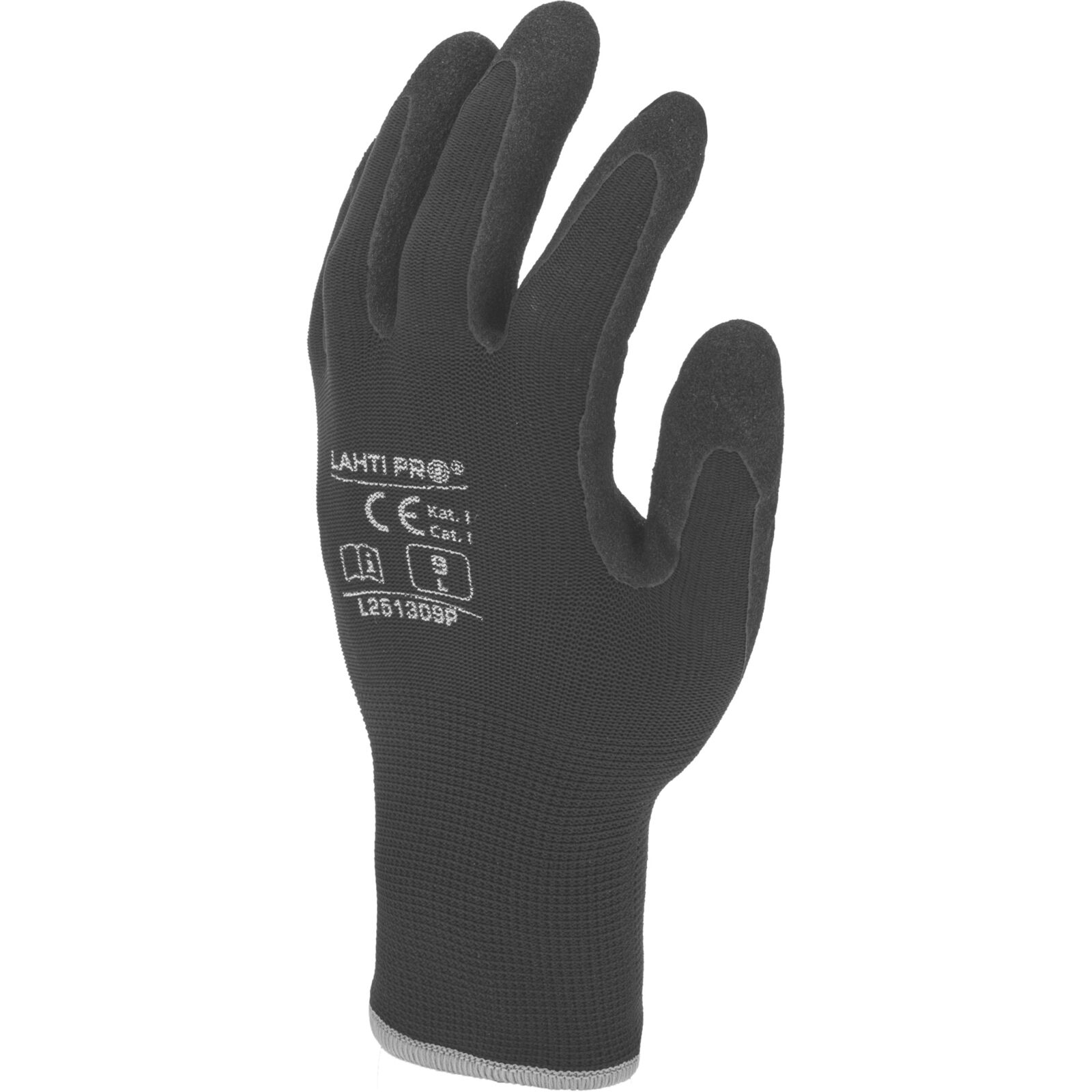 LahtiPro Handskar, vadderade skyddshandskar, nitril, svarta, CE, LAHTI (Handskestorlek : 10 [XL] Handlängd 20,4cm Omkrets 25,4cm) - 3