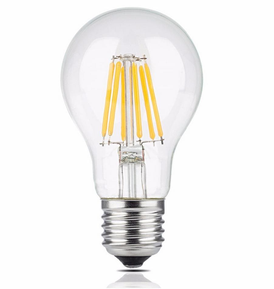Vintage glödlampor LED E27 6W (motsvarar 60W) 720lm, 2700K varmt gulaktigt ljus, 4st