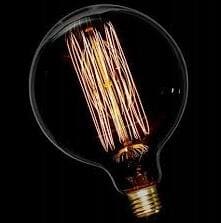 Vintage glödlampor E27 G12040W Edison 250lm, 2500K varmt gulaktigt ljus, 4st - 5