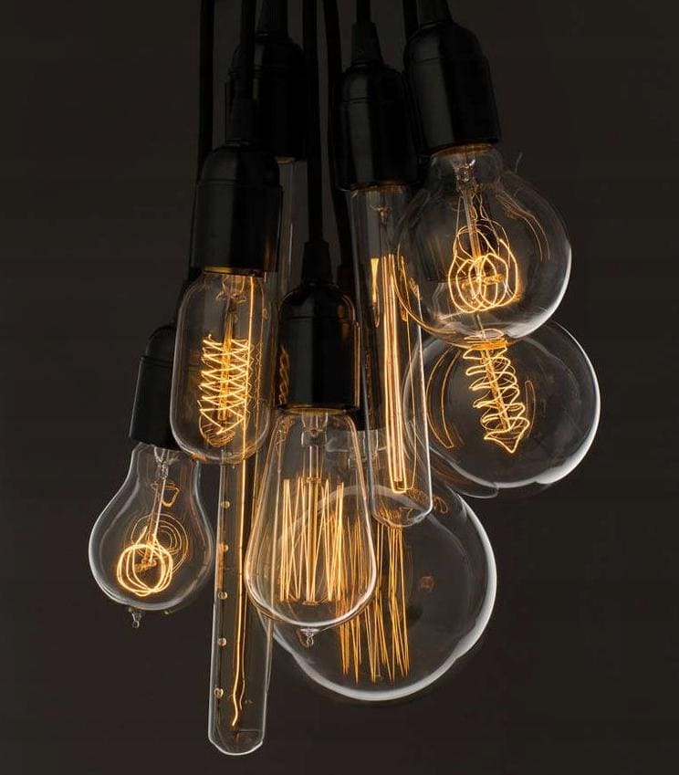 Vintage glödlampor E27 G12040W Edison 250lm, 2500K varmt gulaktigt ljus, 4st - 3