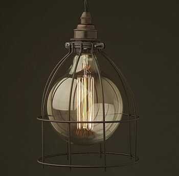 Vintage glödlampor E27 G12040W Edison 250lm, 2500K varmt gulaktigt ljus, 4st
