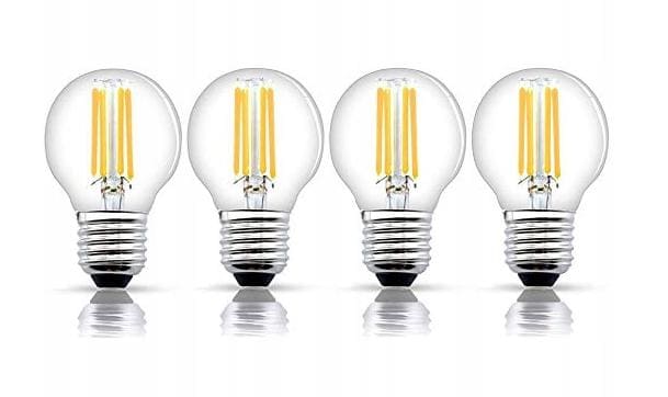 Vintage glödlampor LED E27 4W (motsvarar 40W) 440lm, 2700K varmt gulaktigt ljus, 4st - 2