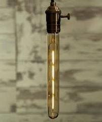 Vintage glödlampor LED E27 T30 4W lång 360lm, 2500K varmt gulaktigt ljus, 4st - 6