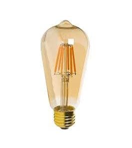 Vintage glödlampor LED E27 ST64 Edison 6W 540lm, 2500K varmt gulaktigt ljus, 4st