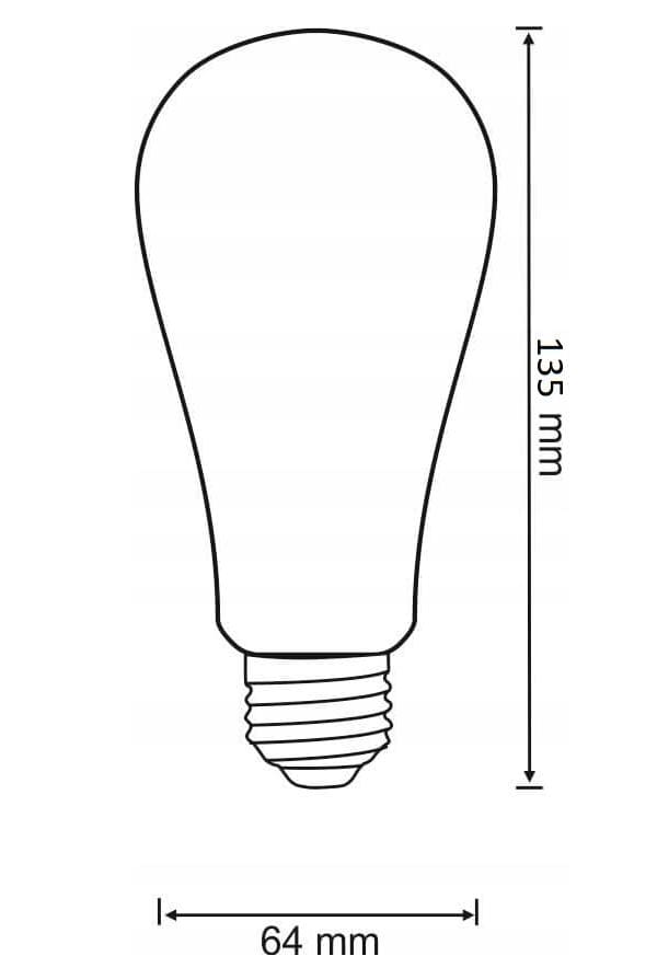 Vintage glödlampor LED E27 ST64 Edison 6W 540lm, 2500K varmt gulaktigt ljus, 4st - 3