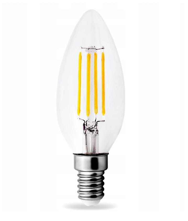 Vintage glödlampor LED E14 4W 430lm, 2700K varmt gulaktigt ljus, 6st