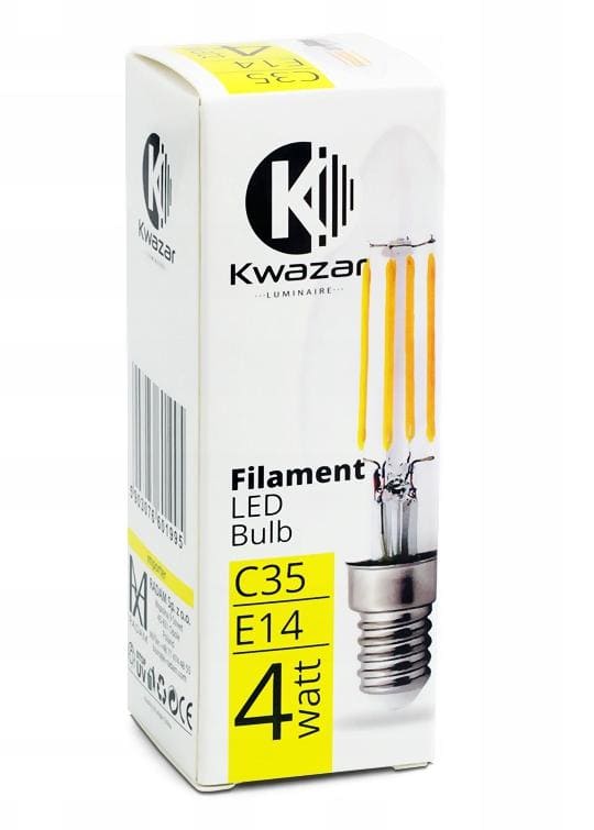 Vintage glödlampor LED E14 4W 430lm, 2700K varmt gulaktigt ljus, 6st - 3