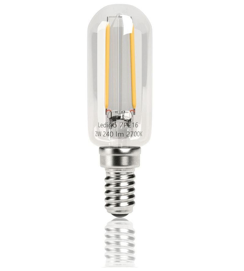 Vintage glödlampor LED E14 2W 240lm, 3000K varmt gulaktigt ljus, 4st